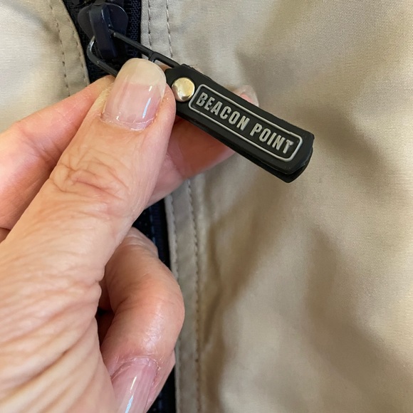 BEACON POINT “GETTYSBURG” LIGHTWEIGHT GOLF JACKET Size XL Tan with Blac… - Picture 10 of 15